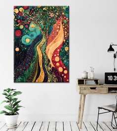 Wallity WY448 Pintura Decorativa en Lienzo Multicolor 50 x 70 cm
